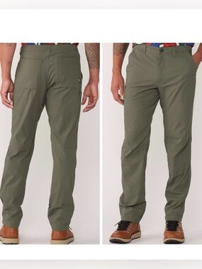 REI Men's Olive Green Hiking Pants Cargo Chinos